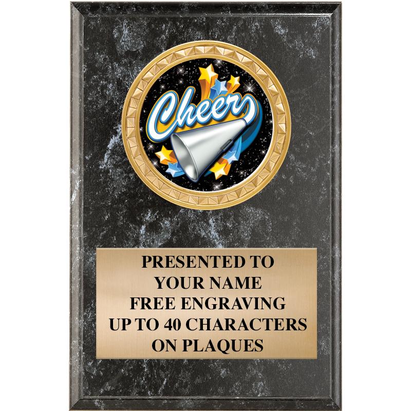 4" X 6" BLK MBL INSERT PLQ