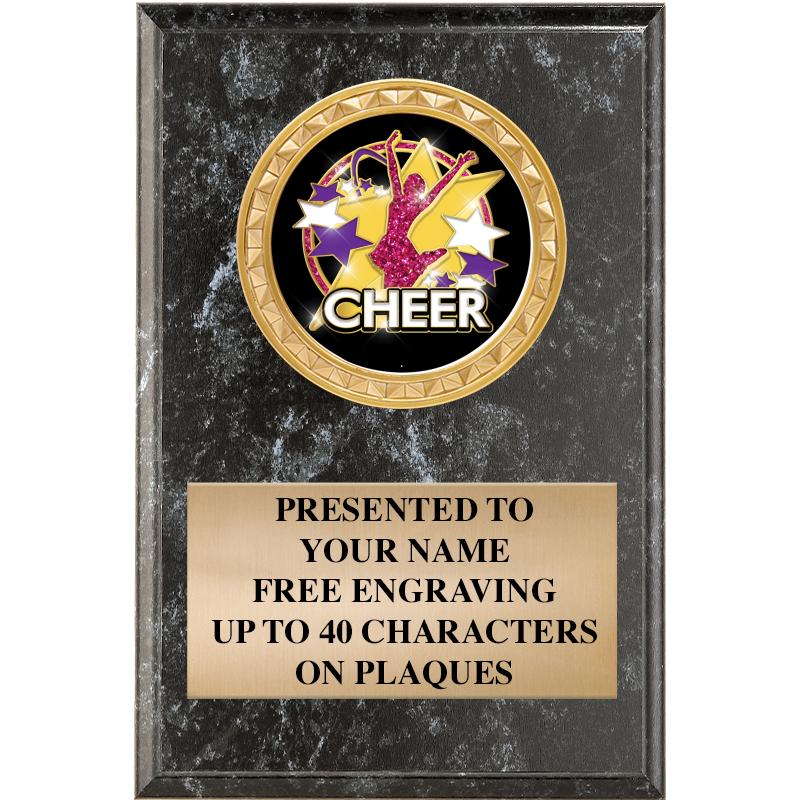 4" X 6" BLK MBL INSERT PLQ