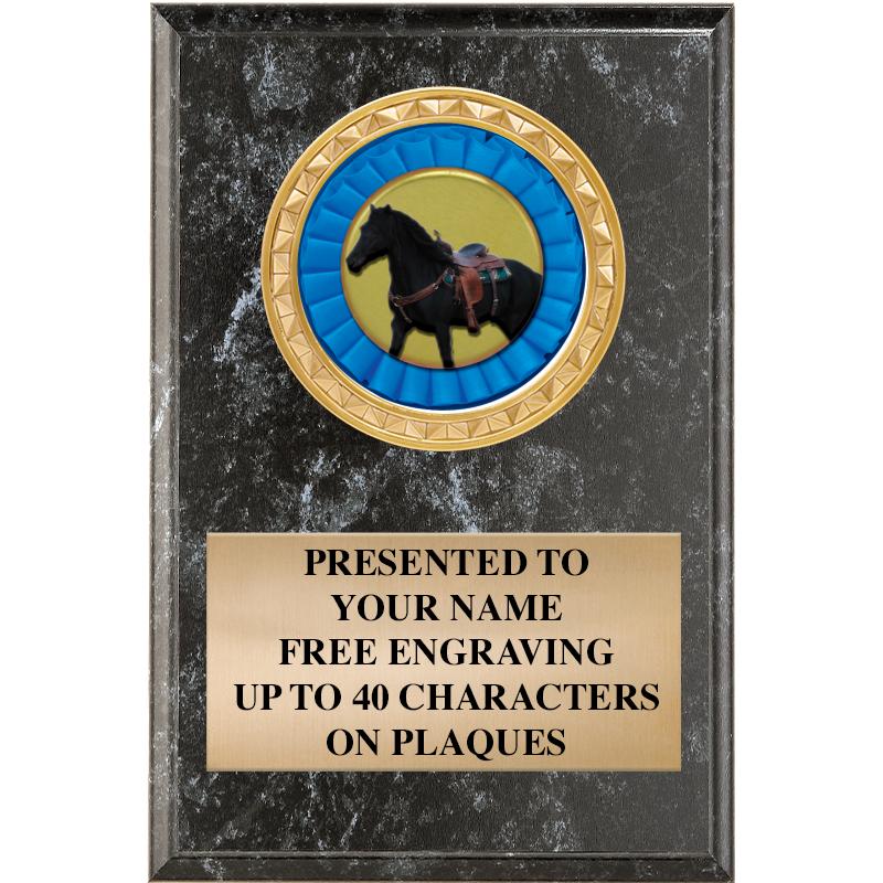 4" X 6" BLK MBL INSERT PLQ