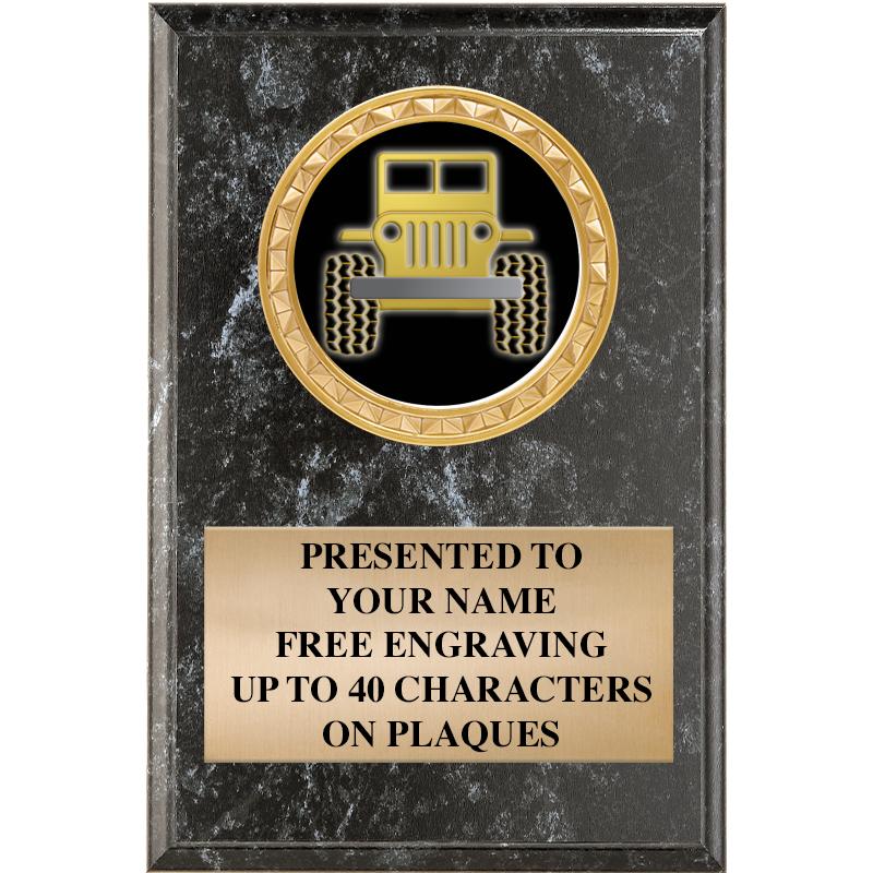 4" X 6" BLK MBL INSERT PLQ