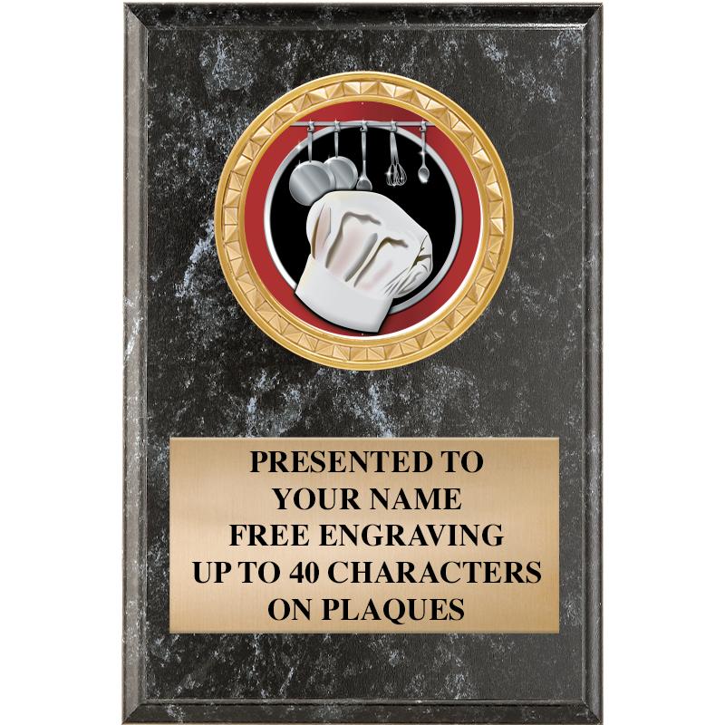 4" X 6" BLK MBL INSERT PLQ