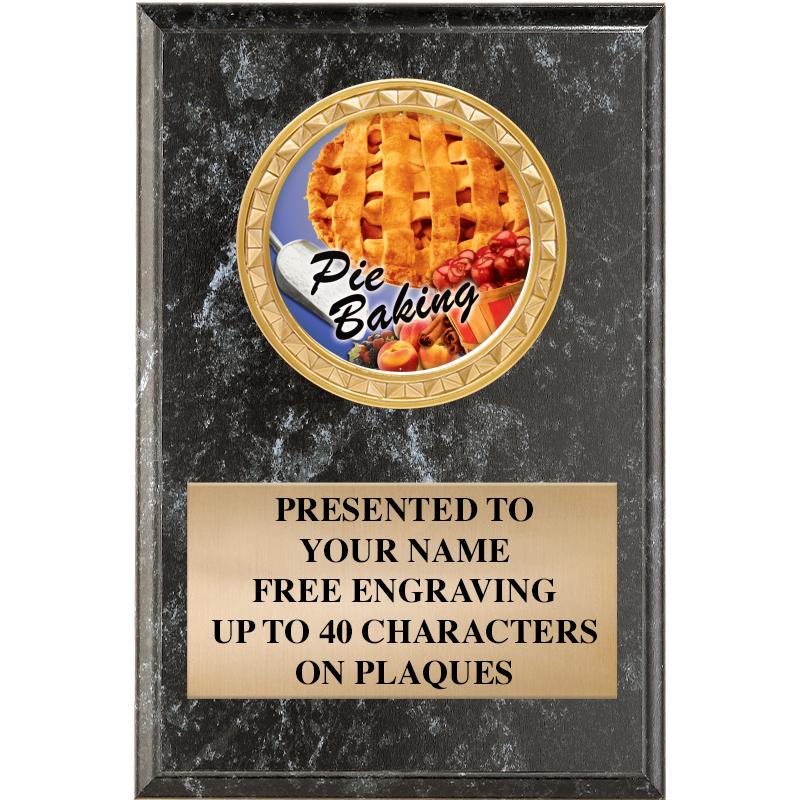 4" X 6" BLK MBL INSERT PLQ