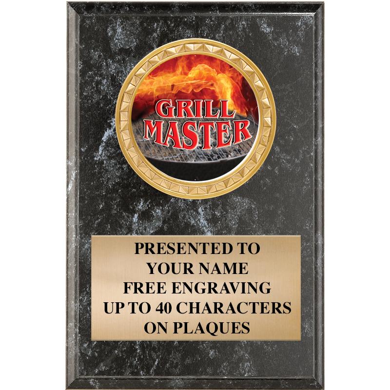 4" X 6" BLK MBL INSERT PLQ