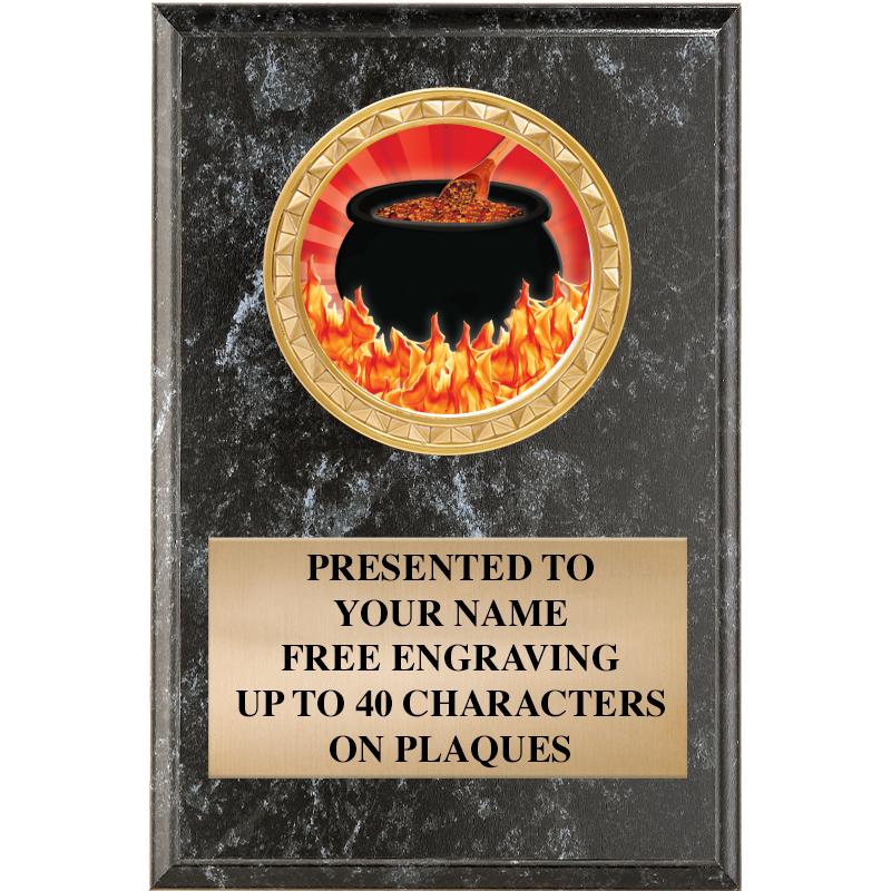 4" X 6" BLK MBL INSERT PLQ