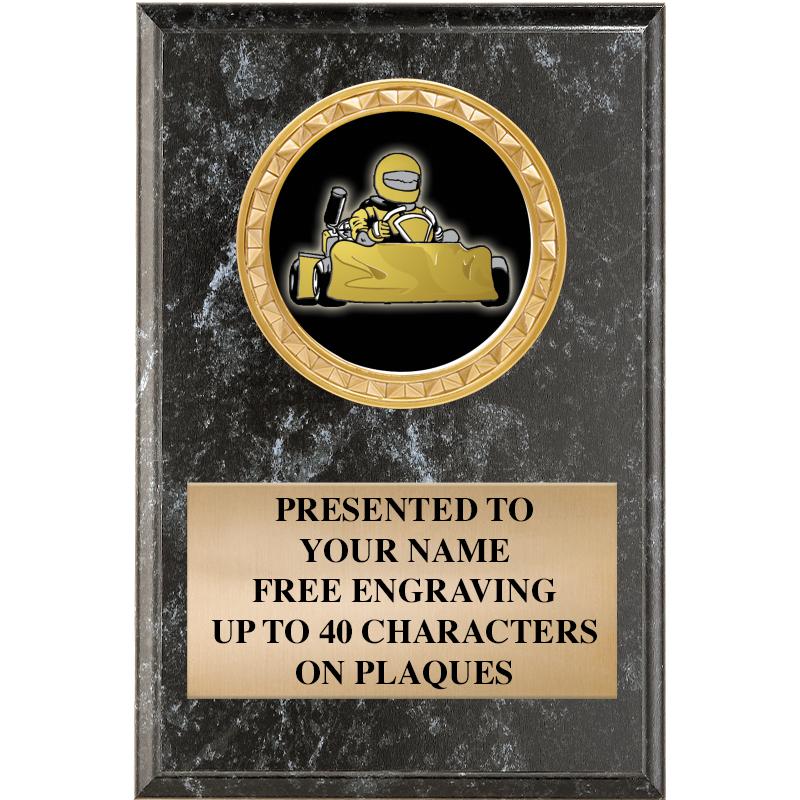 4" X 6" BLK MBL INSERT PLQ