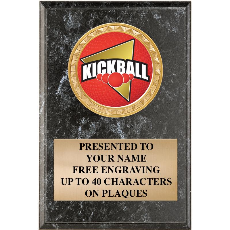 4" X 6" BLK MBL INSERT PLQ