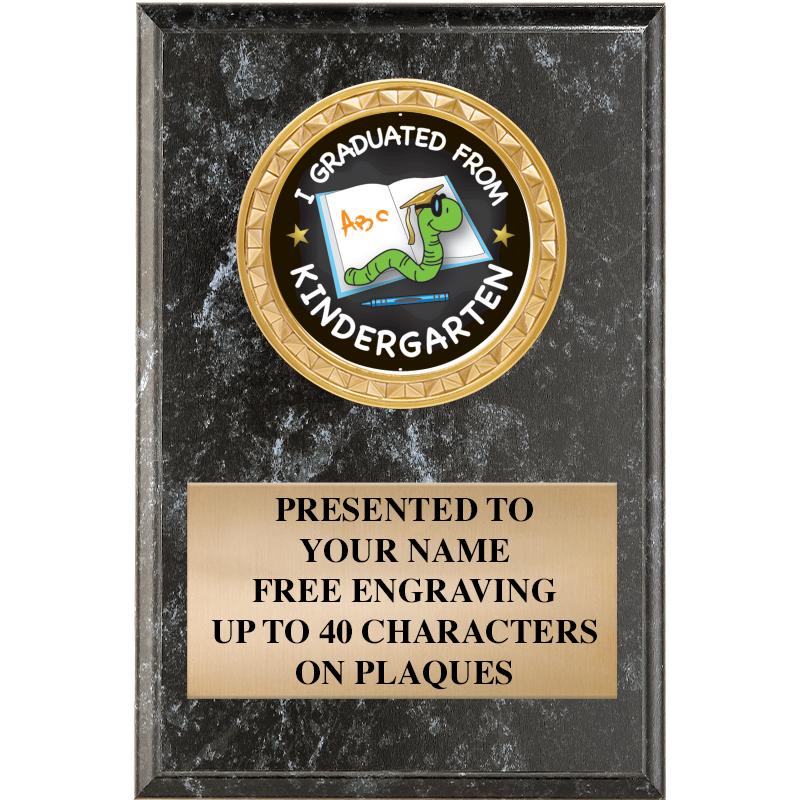 4" X 6" BLK MBL INSERT PLQ