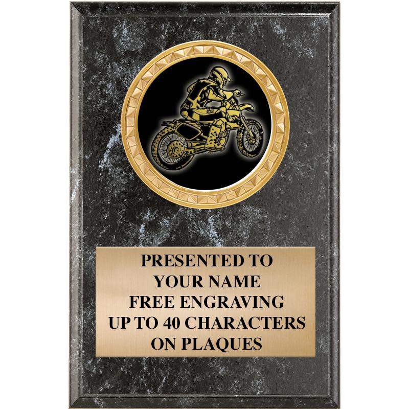 4" X 6" BLK MBL INSERT PLQ