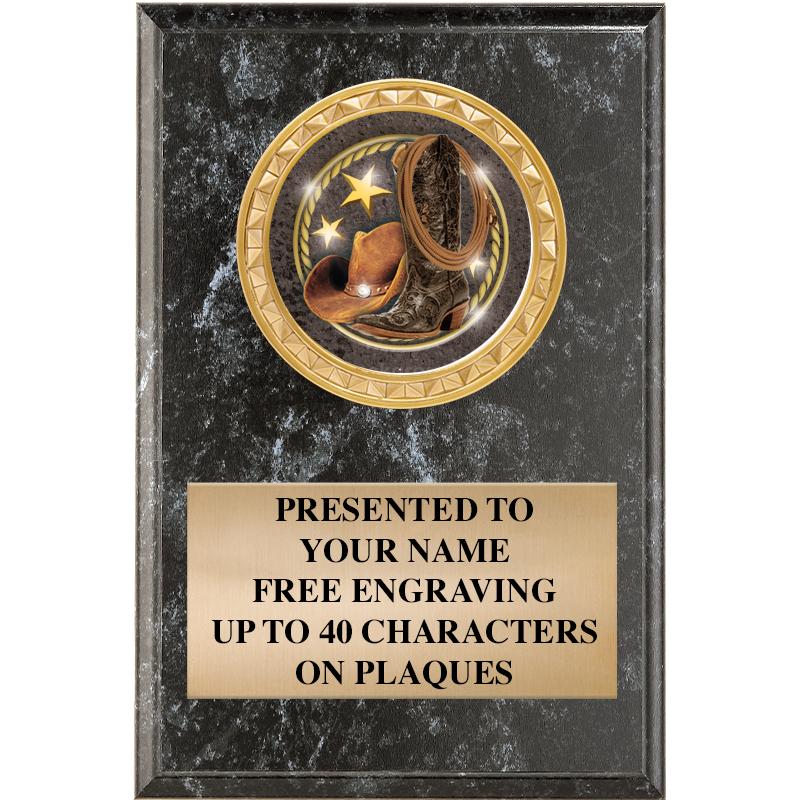 4" X 6" BLK MBL INSERT PLQ