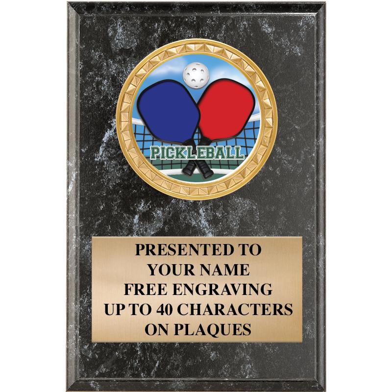 4" X 6" BLK MBL INSERT PLQ