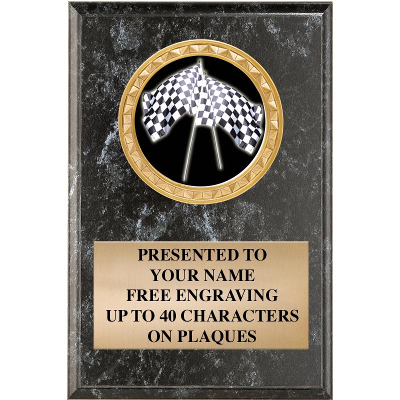 4" X 6" BLK MBL INSERT PLQ