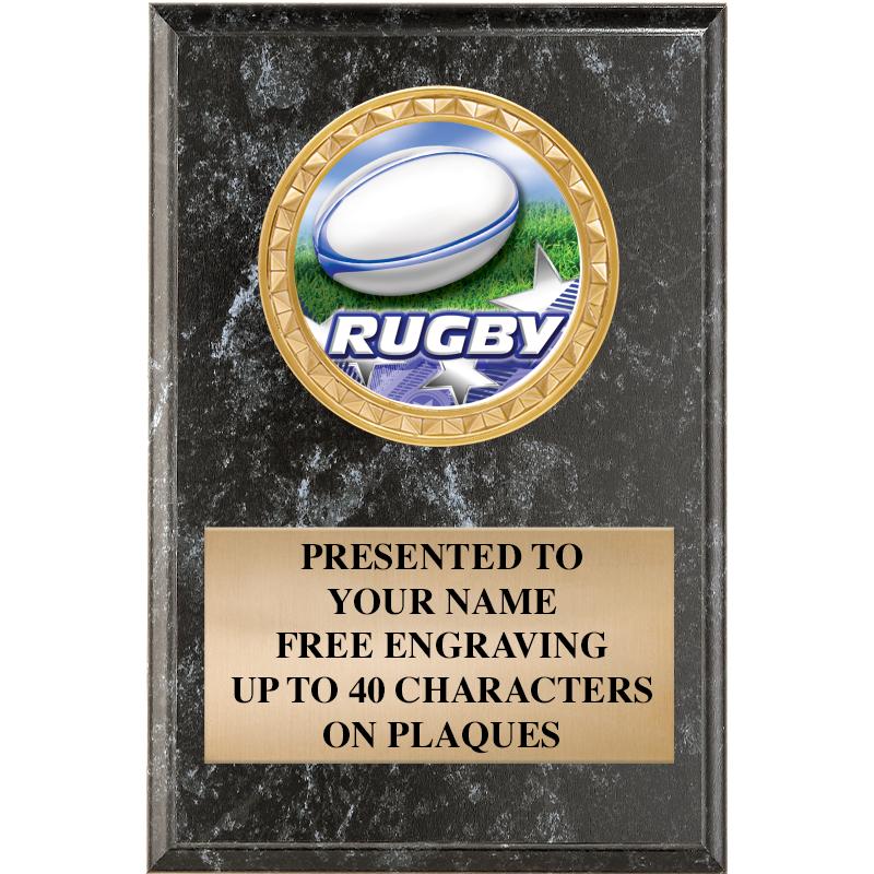 4" X 6" BLK MBL INSERT PLQ