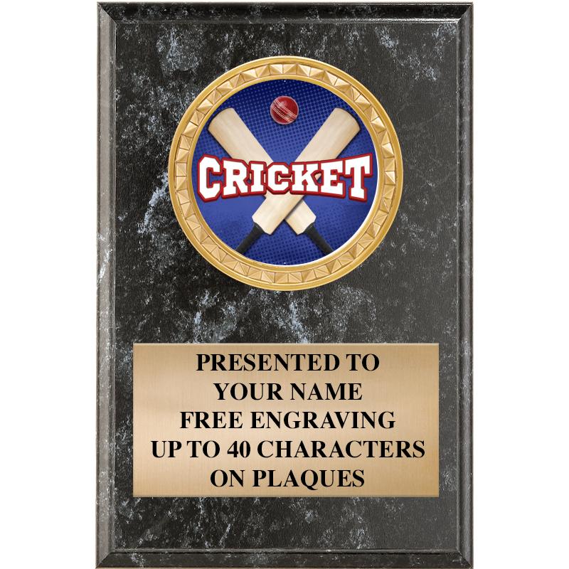 4" X 6" BLK MBL INSERT PLQ