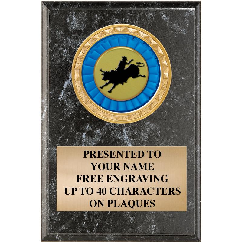 4" X 6" BLK MBL INSERT PLQ