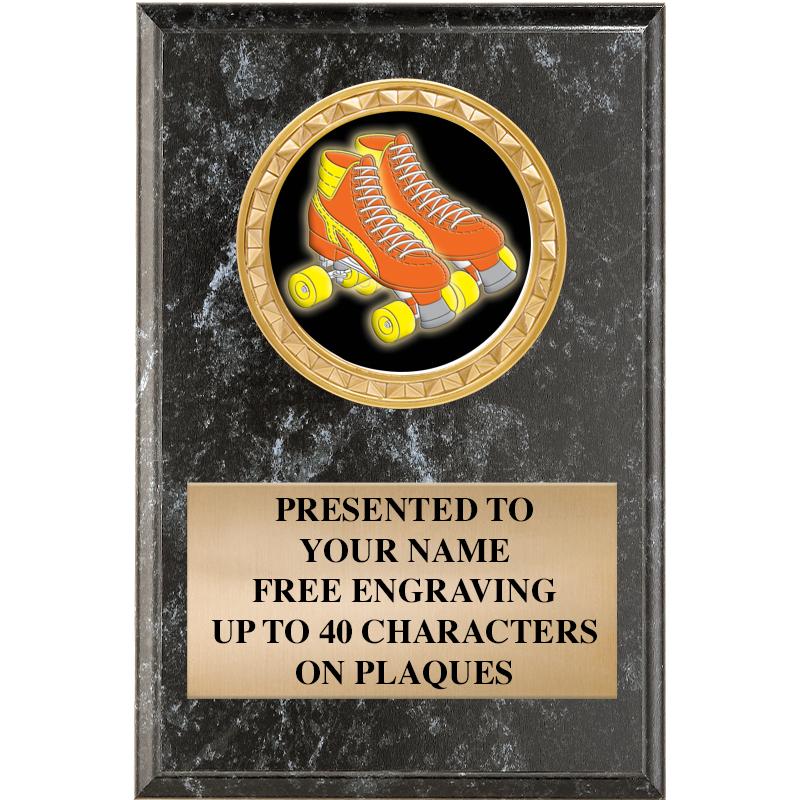 4" X 6" BLK MBL INSERT PLQ