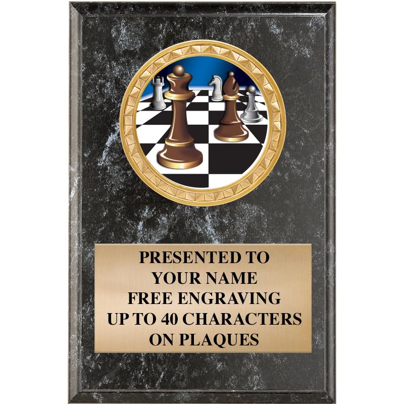 4" X 6" BLK MBL INSERT PLQ