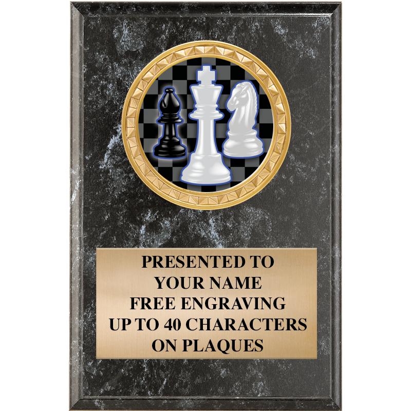 4" X 6" BLK MBL INSERT PLQ