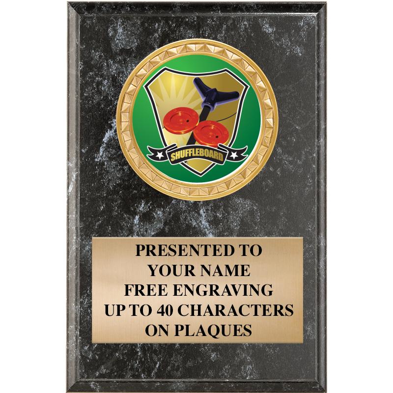 4" X 6" BLK MBL INSERT PLQ