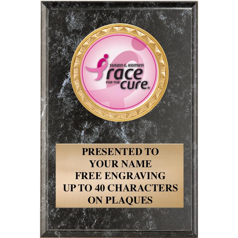 4" X 6" BLK MBL INSERT PLQ