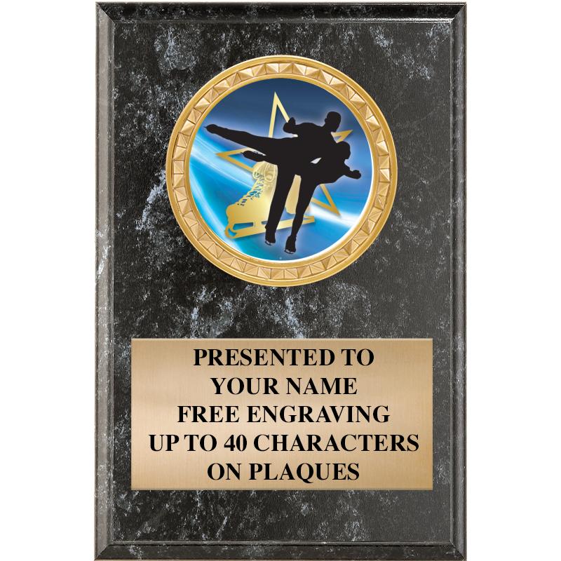 4" X 6" BLK MBL INSERT PLQ