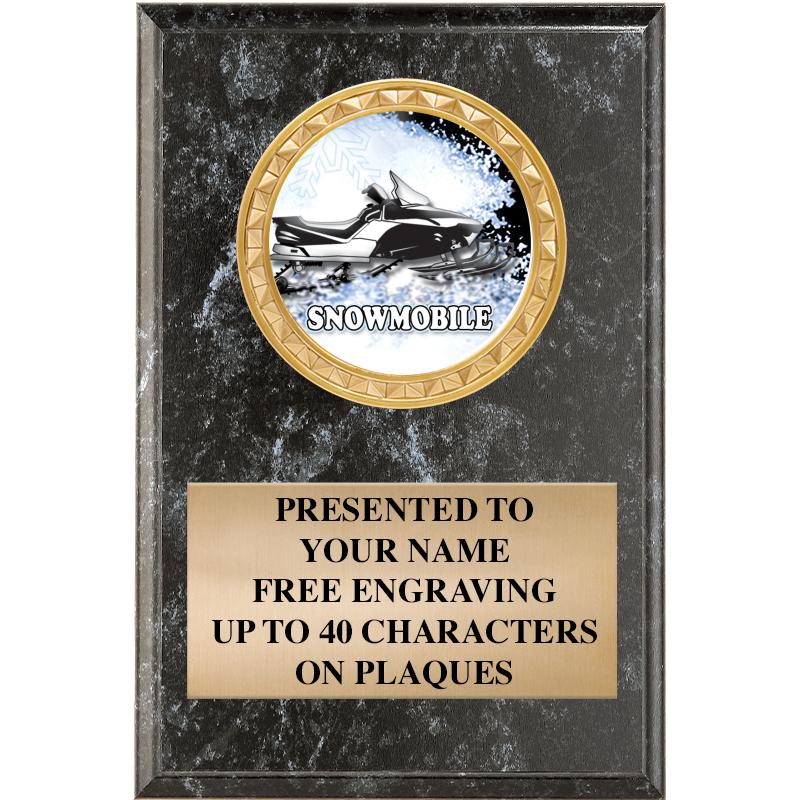 4" X 6" BLK MBL INSERT PLQ