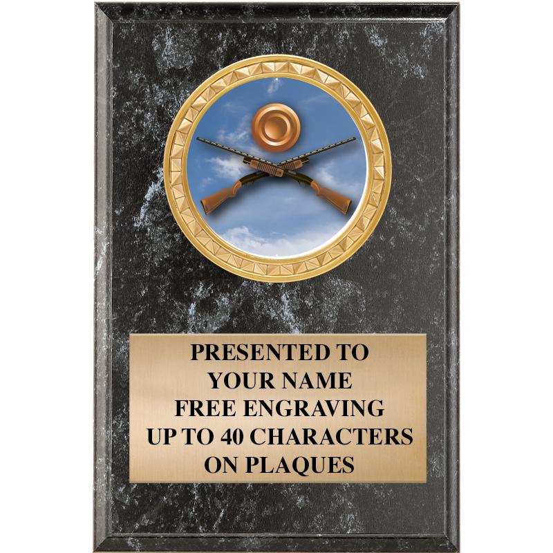 4" X 6" BLK MBL INSERT PLQ