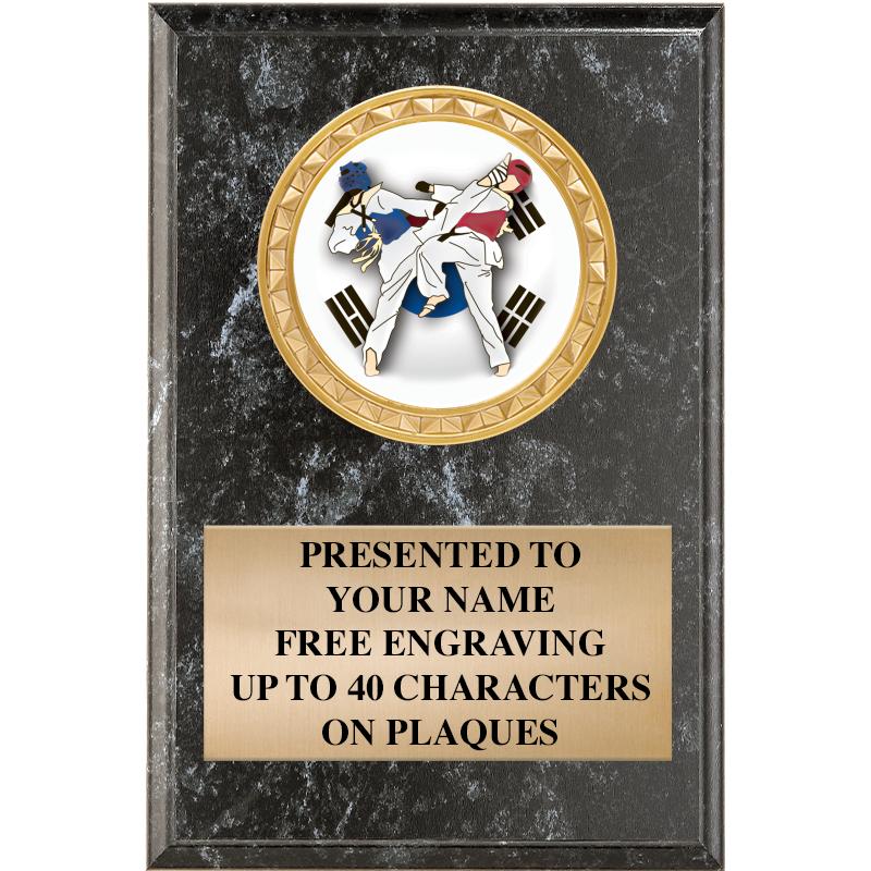 4" X 6" BLK MBL INSERT PLQ