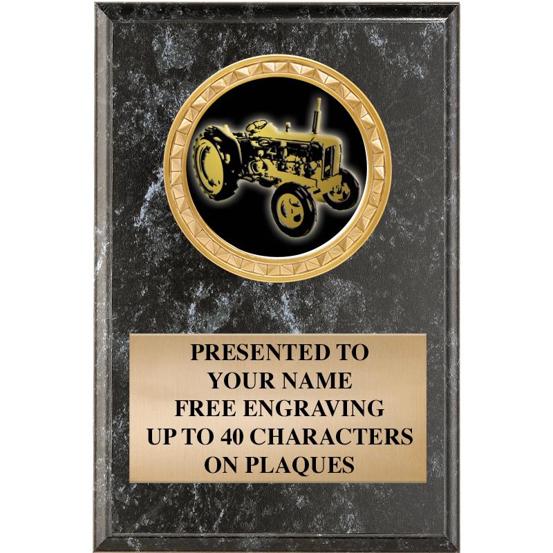 4" X 6" BLK MBL INSERT PLQ