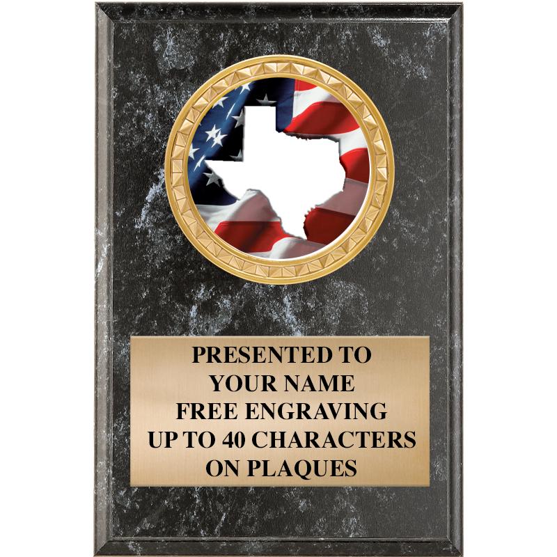 4" X 6" BLK MBL INSERT PLQ