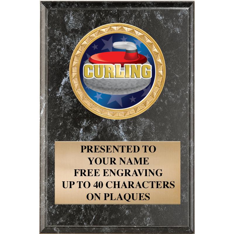 4" X 6" BLK MBL INSERT PLQ