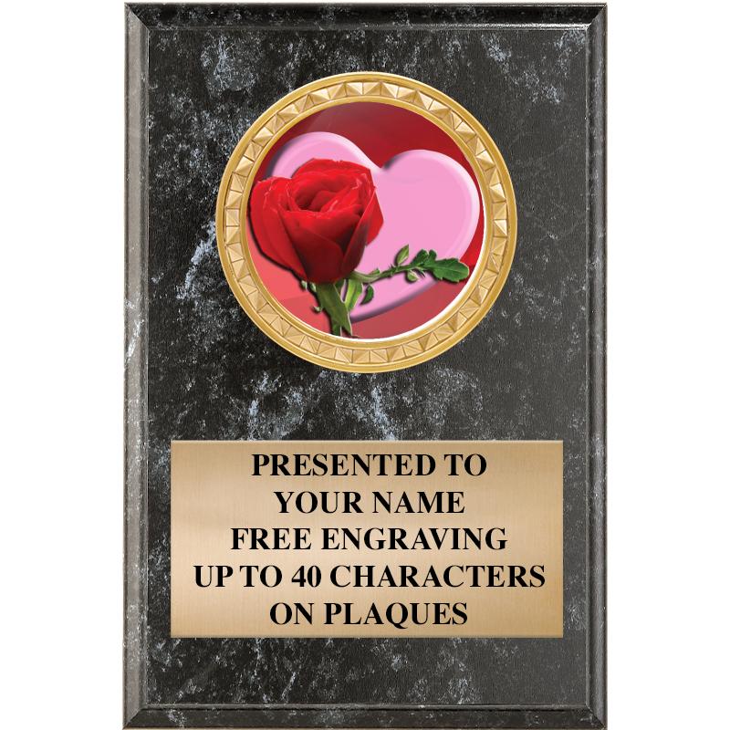 4" X 6" BLK MBL INSERT PLQ