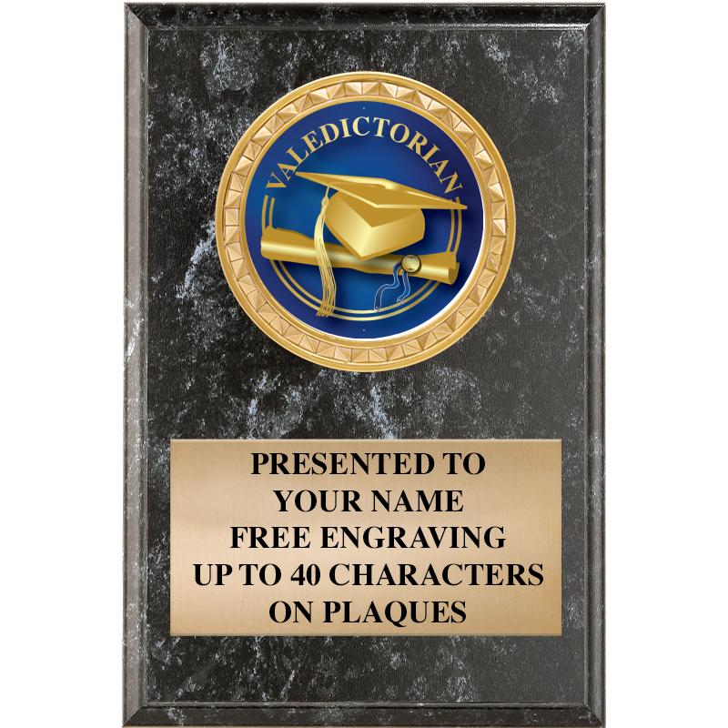 4" X 6" BLK MBL INSERT PLQ