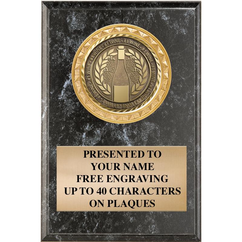 4" X 6" BLK MBL INSERT PLQ