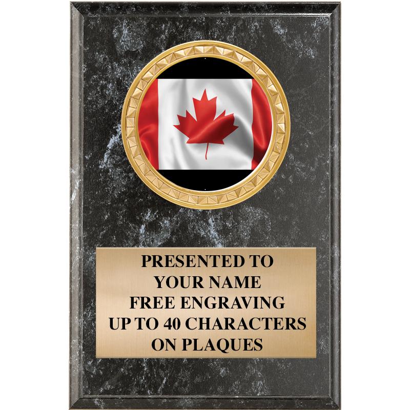 4" X 6" BLK MBL INSERT PLQ