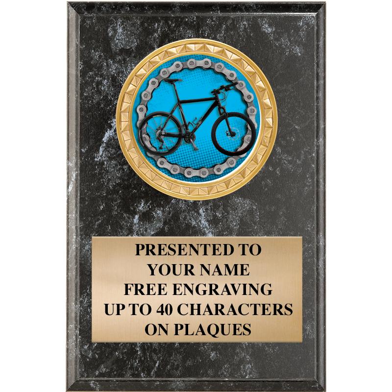 4" X 6" BLK MBL INSERT PLQ