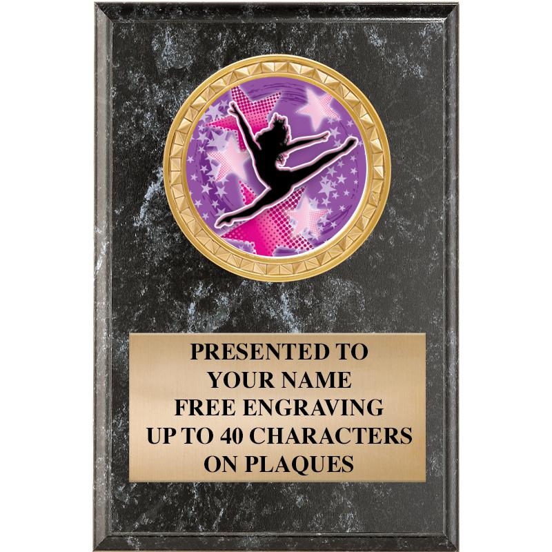 4" X 6" BLK MBL INSERT PLQ