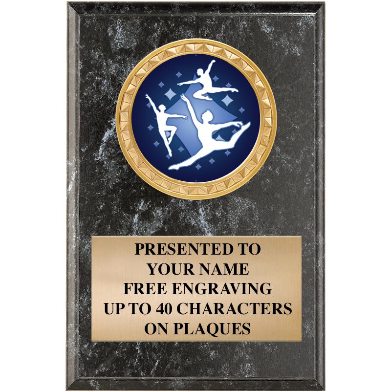 4" X 6" BLK MBL INSERT PLQ