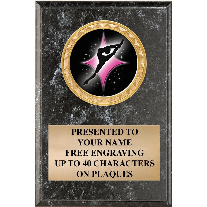 4" X 6" BLK MBL INSERT PLQ