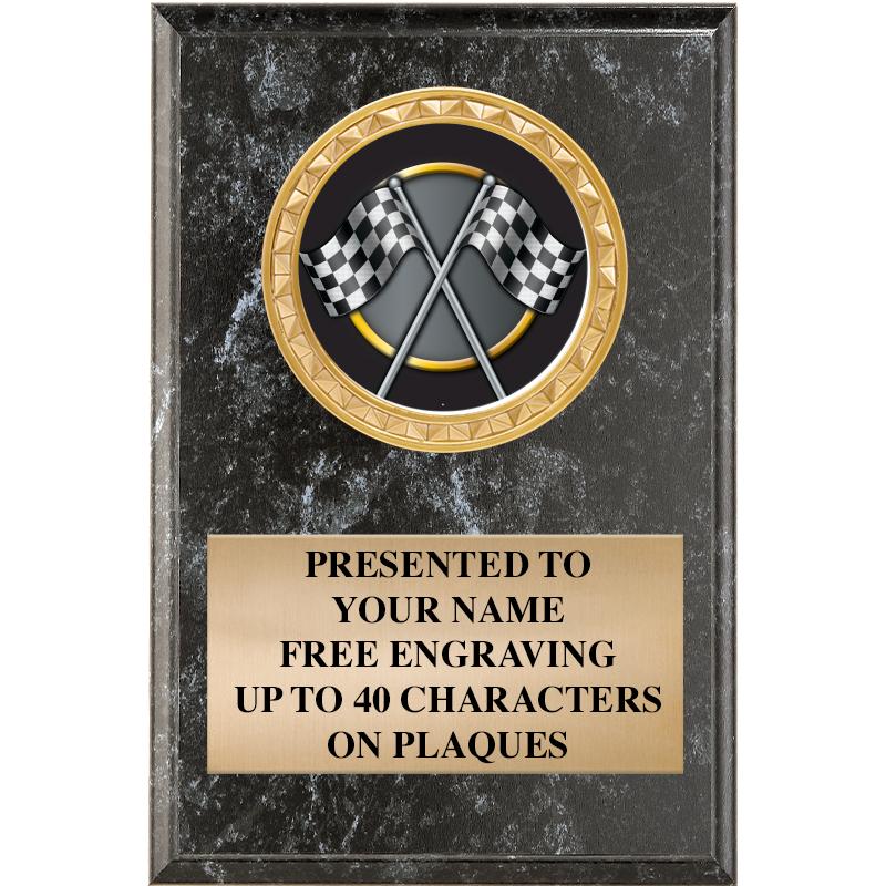 4" X 6" BLK MBL INSERT PLQ