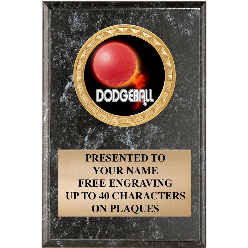 4" X 6" BLK MBL INSERT PLQ