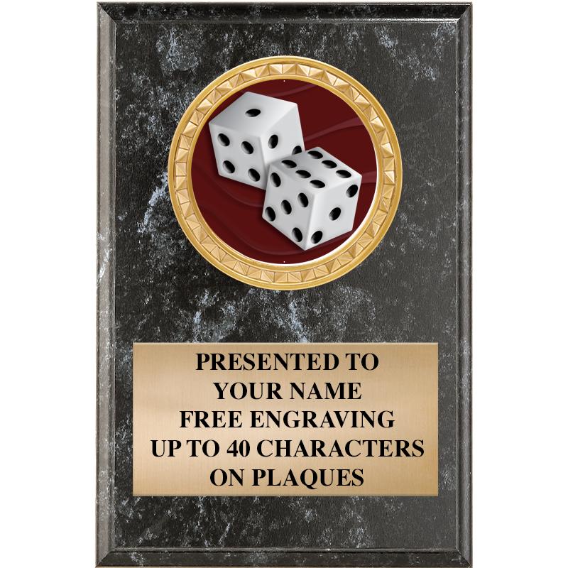 4" X 6" BLK MBL INSERT PLQ