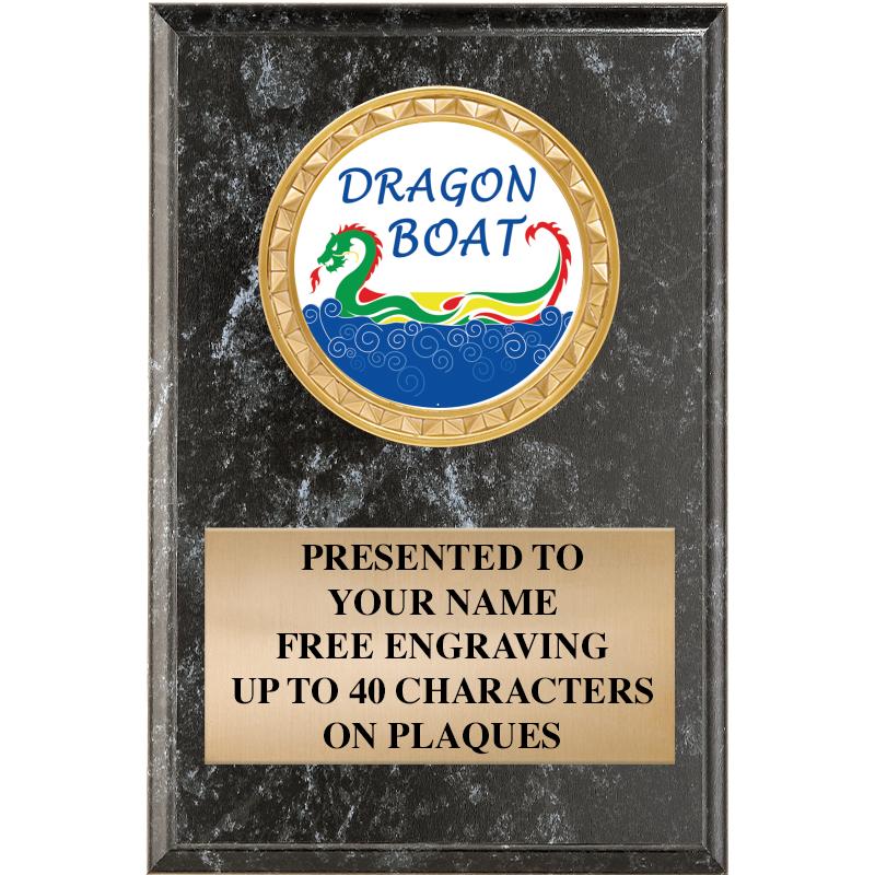 4" X 6" BLK MBL INSERT PLQ