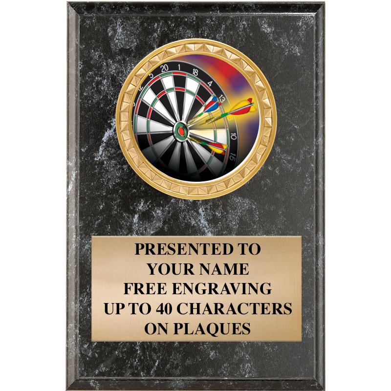 4" X 6" BLK MBL INSERT PLQ