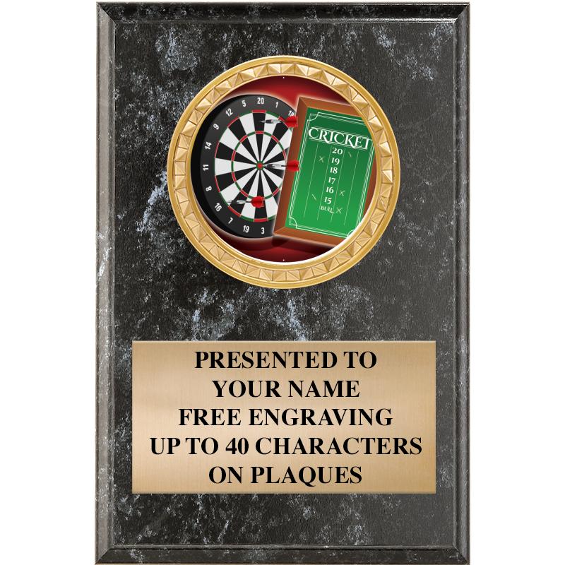 4" X 6" BLK MBL INSERT PLQ