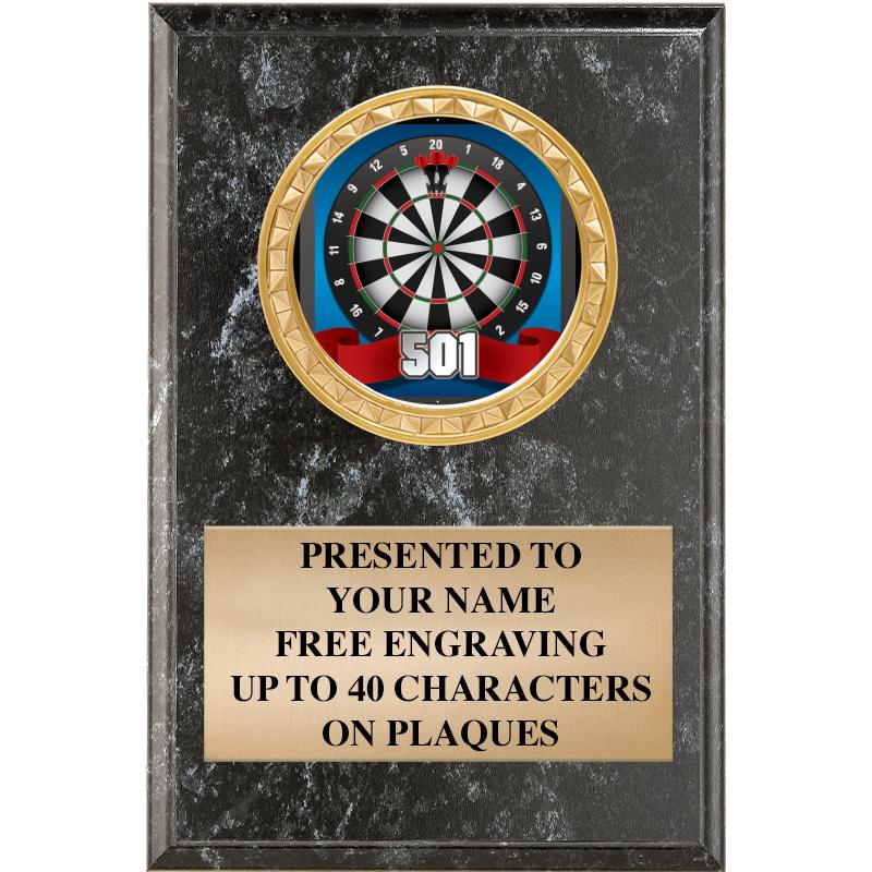 4" X 6" BLK MBL INSERT PLQ