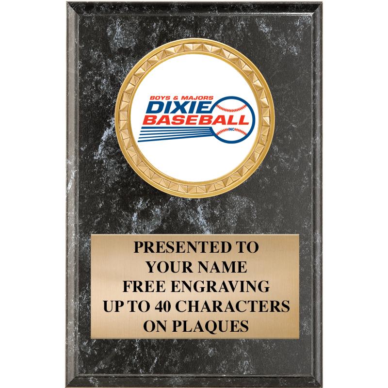 4" X 6" BLK MBL INSERT PLQ