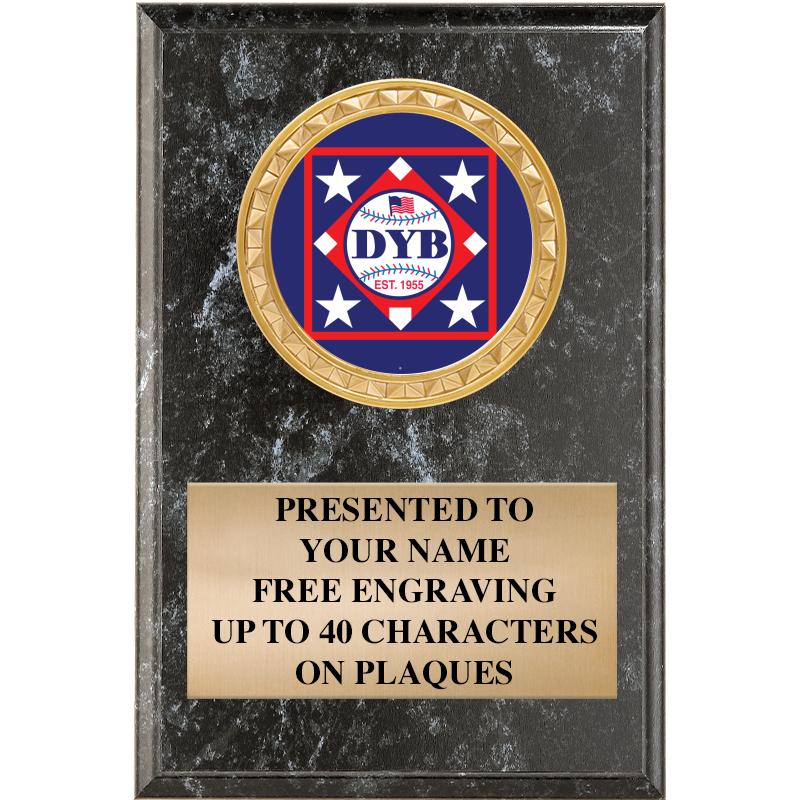 4" X 6" BLK MBL INSERT PLQ