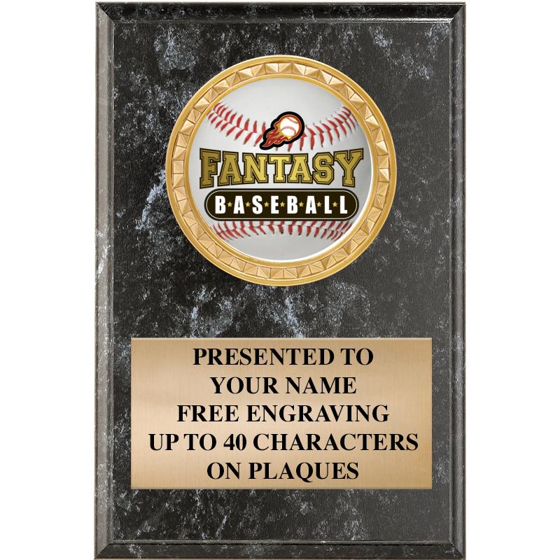 4" X 6" BLK MBL INSERT PLQ