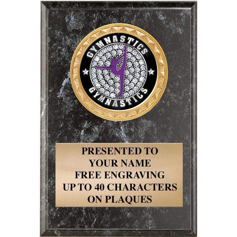 4" X 6" BLK MBL INSERT PLQ