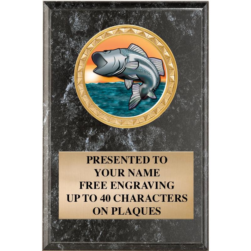 4" X 6" BLK MBL INSERT PLQ